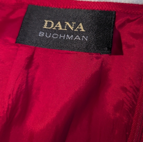 Vintage Dana Buchman Womens 14 Red Midi Skirt 100% Wool Contemporary Office - Picture 6 of 6